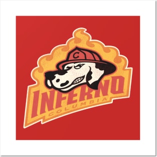 Defunct Columbia Inferno Hockey Team Posters and Art